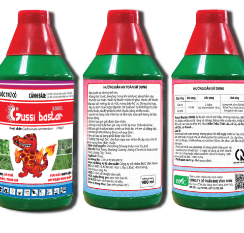 Gussi bastar 200SL – 800ml – hình Cá sấu lửa – BMC VP – chai tròn xanh nắp đỏ 005 (20c)
